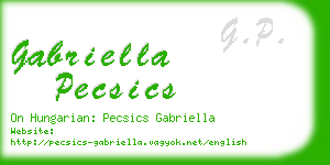gabriella pecsics business card